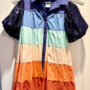 Queen of Sparkles Multicolor Tiered Dress